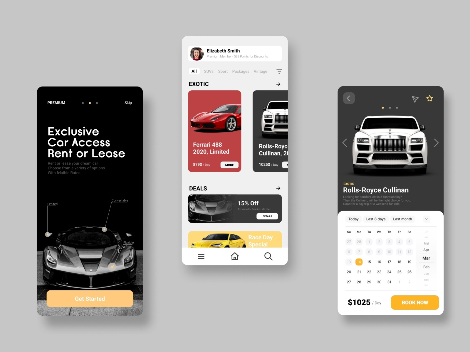 Car Rental App Design by Noel for CodeOne Design on Dribbble