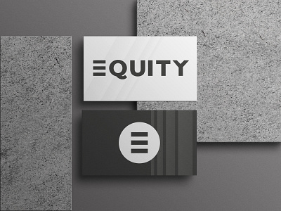 Business Card Design - Equity brand branding business business card business card design clean design illustration logo logo design minimalistic modern simple vector