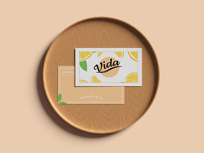 Business Card Design - Vida brand brand design brand identity branding business business card clean design graphic design illustration logo mockup modern new