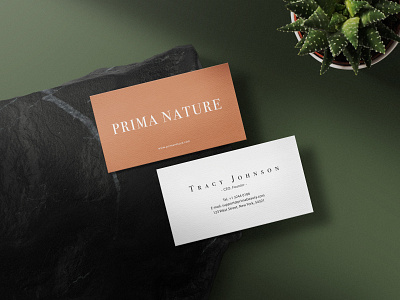 Business Card Design - Prima Nature beauty brand design brand identity branding branding design business business card design graphic design health logo mockup mockup design new vector