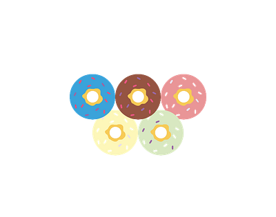The Donuts Olympics design donuts graphic design illustration logo olympic symbole