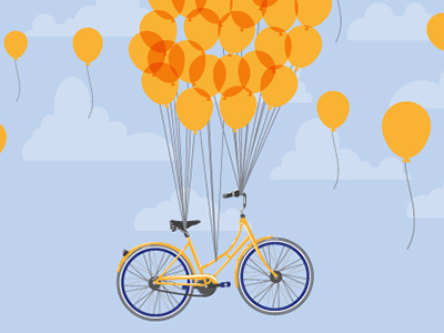 Suicide Prevention Poster Illustration balloon balloons bicycle bike suicide awareness suicide prevention