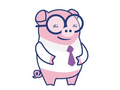 Another pig character design illustration pig