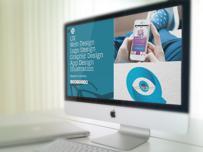 stephencummins.me Homepage portfolio ux web design website