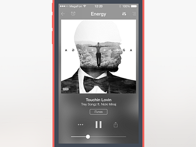 Radio App Design. Player ios music player radio ui