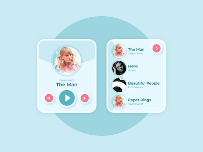 Music Player - #009 009 daily 100 challenge daily ui 009 dailyui dailyuichallenge music player music player ui smartwatch ui