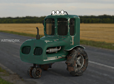 Tractor 3D Modeling 3d animation blender branding design graphic design illustration modeling product render tractor