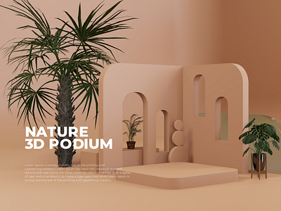 Nature Product Podium for display product 3d blender design display modeling nature podium product stage urban