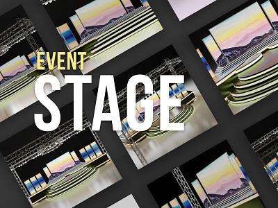 Event Show Stage 3D Model 3d architecture branding concert design event illustration lighting modeling podium show stage
