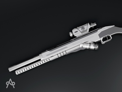 Game asset Gun 3D modeling and texturing 3d asset branding design game gun illustration modeling product war