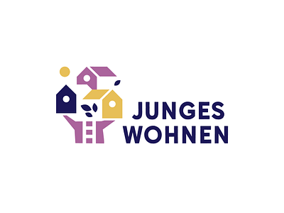 junges wohnen housing logo logodesign