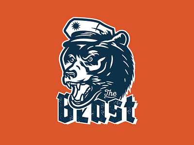 Beast angry animal bear beast cop design graphic illustration police typography