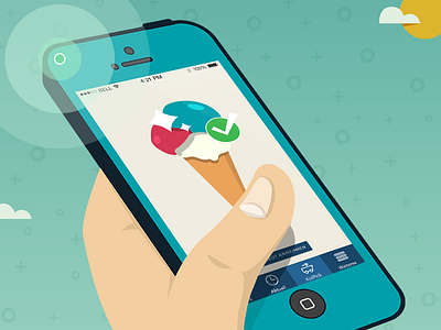 KidPick App app cream ice illustration iphone vector