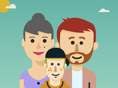 Happy Family app family happy illustration kids parents