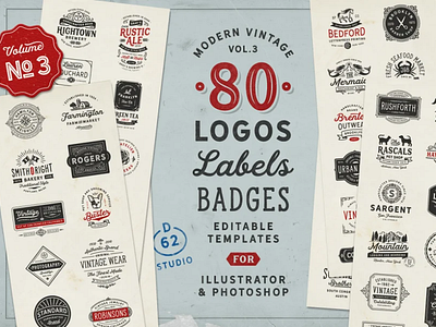 80 Modern Vintage Logos vol 3