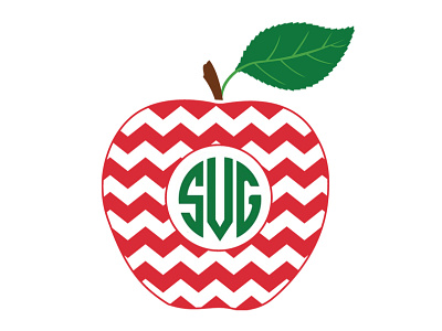 Chevron Apple Monogram SVG design illustration logo png svg t shart