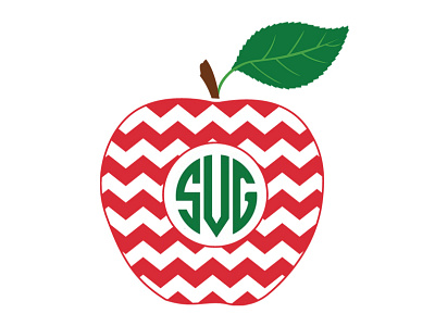 Chevron Apple Monogram SVG