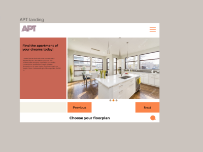 003: APT Landing Page app dailyui design ui ux