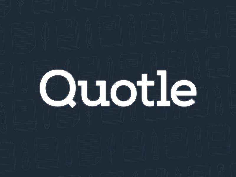 Quotle Logo icons text book pen iphone ios mobile app design logo