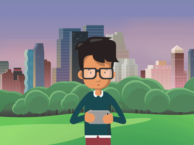 Flying Yasir dji flying illustration iphone drone central park skyline nyc new york character