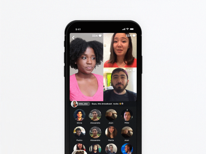 Video Focus Card on Rize chat gifts ios iphonex live reactions streaming video