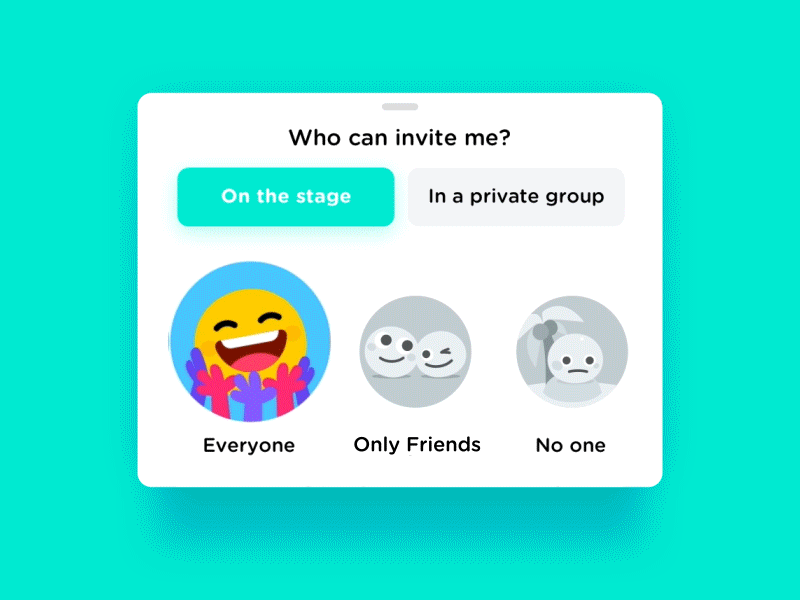 Privacy settings manager on Rize character cute friends live privacy animation illustration settings mobile ios