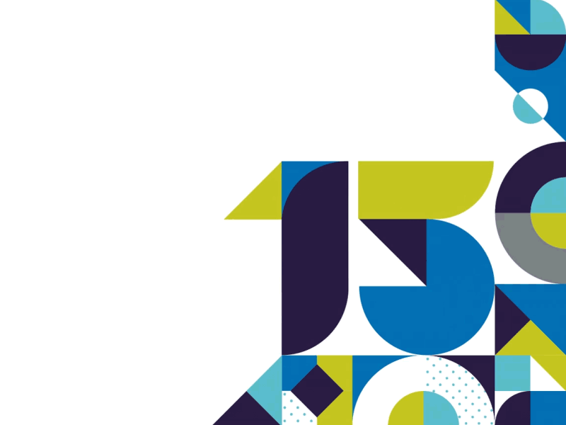 15 Years! after effects animation anniversary bodymovin branding concept design geometric gif illustration vector