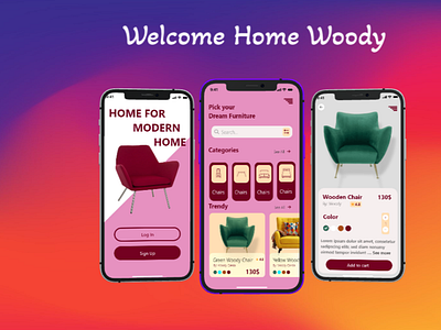 Woody Store Furniture E-Shop web&App UI/UX Design