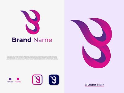 B Letter Mark logo 3d animation app b letter mark brand design brand icon brand identity branding draw graphic design illustrator letter mark logo logo logo branding smart vactor