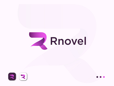 R Letter Mark logo (Rnovel) R icon