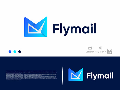 M letter mark logo (Flymail)