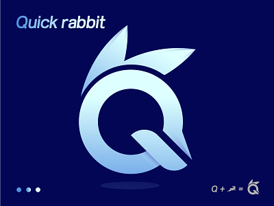 Q Letter mark logo (Quick rabbit)