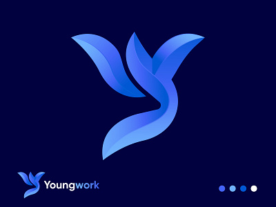 W + Y letter mark logo (Youngwork) abstract app icon best logo branding colourful logo creative design digital marketing logo graphic design illustration logo mark logodesigner logoinspirations logotype minimal simple software logo unique logo w y letter mark wy icon