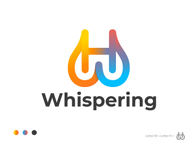 Whispering logo design best logo brand identit branding business company colourful logo concept creative graphic design identity design illustration logo logo agency logo concepts logo mark minimal modern logo simple logo software logo w h logo mark