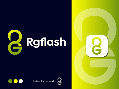 R + G Letter mark logo design