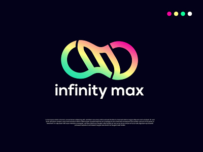 Infinity logo (infinity max) abstract agency logo best logo brand branding colourful logo creative design gradient graphic design illustration infinity icon infinity logo infinity max logo logo designer logo mark minimal modern logo vector