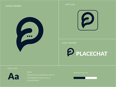 P letter mark logo (placechat)