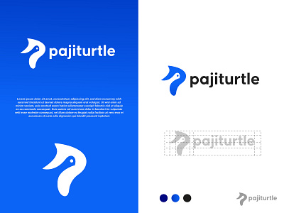 P letter + Turtle logo concept