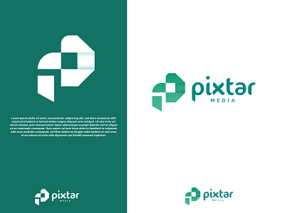 P letter logo (pixtar media)