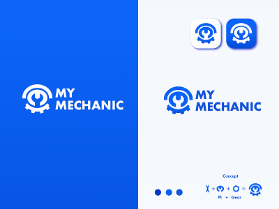 Mechanic company app logo design abstract brand identity creative logo inspiration logo logomark m letter logo m logo icon minimal logo minimal logos modern logo