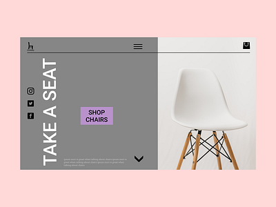 CHAIRz website Design design graphic design typography ui web design