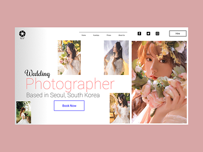 Wedding Photographer Home Page Design