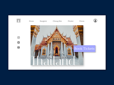 Thailand travel agency homepage design graphic design typography ui web design