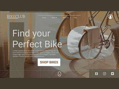 BikeClub Homepage design graphic design typography ui web design