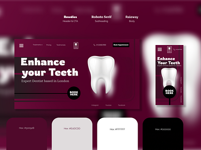 Crown Dentist Homepage design graphic design typography ui web design