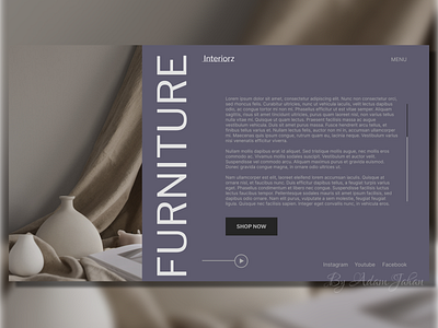 Furniture Store Homepage design graphic design typography ui web design