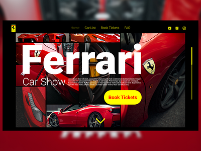 Ferrari website Homepage Re-do design graphic design typography ui web design