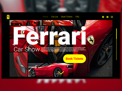 Ferrari website Homepage Re-do