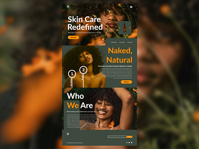 Skin Care Brand Website Design design typography ui web design