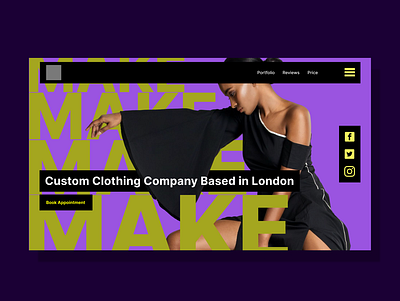 Custom clothing website design design graphic design typography ui web design